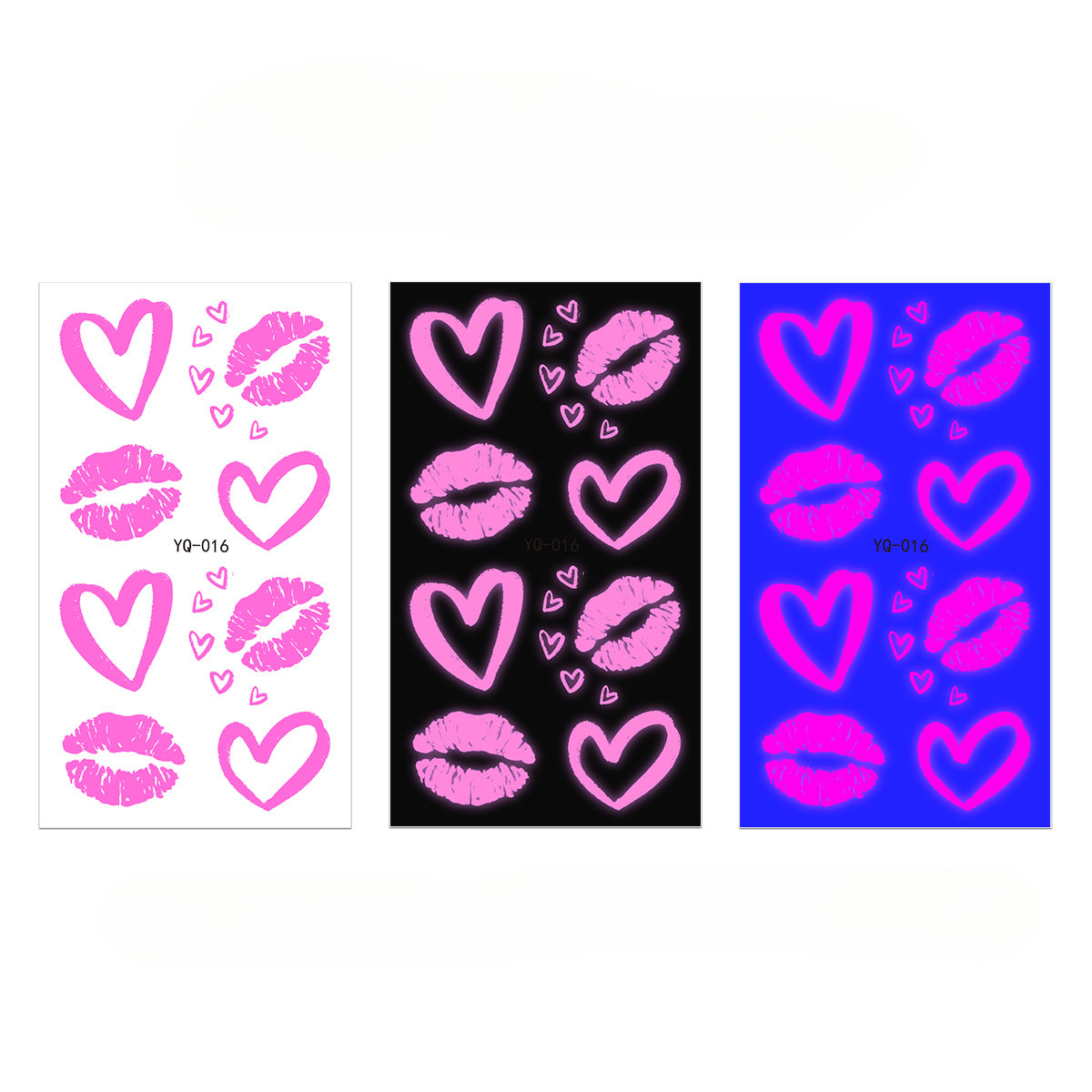 Wholesale Love Night Glow Powder Fluorescent Tattoo Stickers